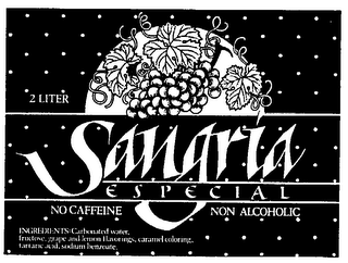 SANGRIA ESPECIAL 2 LITER NO CAFFEINE NON ALCOHOLIC