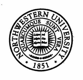 NORTHWESTERN UNIVERSITY 1851 QUAECUMQUE.SUNT.VERA