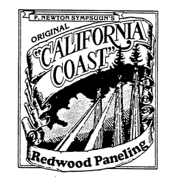 P. NEWTON SYMPSUUN'S ORIGINAL "CALIFORNIA COAST" REDWOOD PANELING