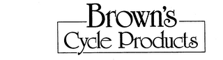 BROWN'S CYCLE PRODUCTS trademark