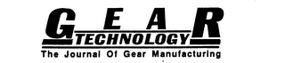 GEAR TECHNOLOGY THE JOURNAL OF GEAR MANUFACTURING