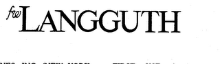 FW LANGGUTH trademark