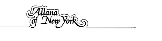 ALLANA OF NEW YORK trademark