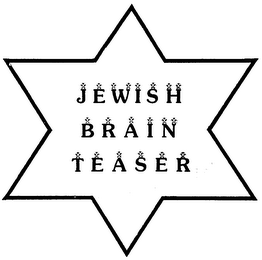 JEWISH BRAIN TEASER