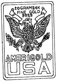 AMERIGOLD USA 20 GRAM 24K FINE GOLD 999,