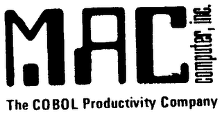 MAC COMPUTER, INC. THE COBOL PRODUCTIVITY COMPANY