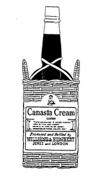 CANASTA CREAM SHERRY "PARA CONSERVAR EL CONOCIMIENTO VETE AL VINO CON TIENTO: PERO SI EL VINO ES DE JEREZ, PERDERAS EL TIENTO ALGUNA VEZ" PRODUCED AND BOTTLED BY WILLIAMS & HUMBERT JEREZ AND LONDON