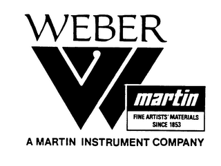 WEBER W MARTIN FINE ARTISTS' MATERIALS SINCE 1853 A MARTIN INSTRUMENT COMPANY