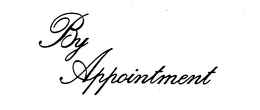 BY APPOINTMENT trademark