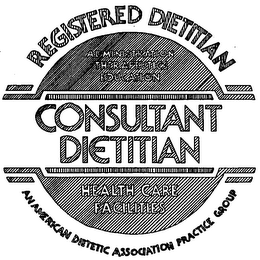 REGISTERED DIETITIAN CONSULTANT DIETITIAN HEALTH CARE FACILITIES