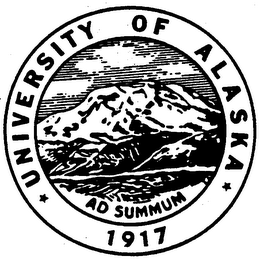 UNIVERSITY OF ALASKA 1917 AD SUMMUM