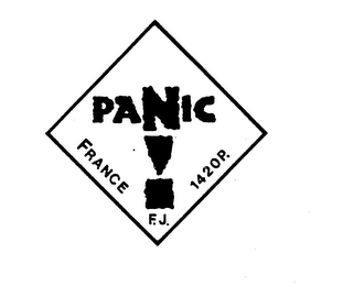 PANIC! FRANCE F.J. 1420P. trademark
