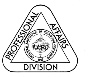 PROFESSIONAL AFFAIRS DIVISION AMERICAN ASSOCIATION OF PETROLEUM GEOLOGISTS AAPG 1917