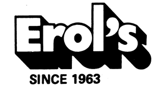 EROL'S SINCE 1963 trademark