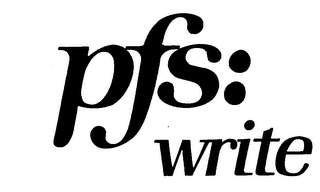 PFS: WRITE trademark