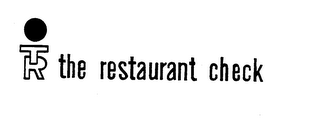 TR THE RESTAURANT CHECK trademark
