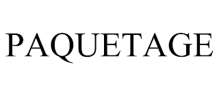 PAQUETAGE trademark