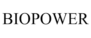 BIOPOWER trademark