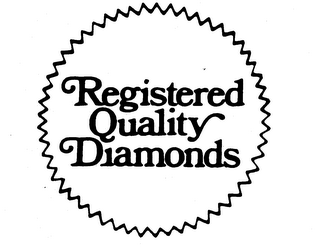 REGISTERED QUALITY DIAMONDS trademark