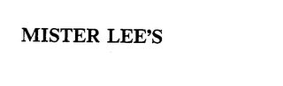 MISTER LEE'S trademark