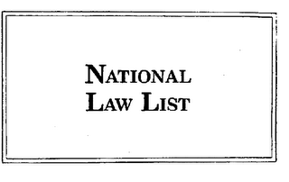 NATIONAL LAW LIST