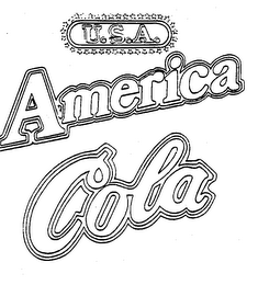 U.S.A. AMERICA COLA trademark