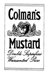 COLMAN'S MUSTARD DOUBLE SUPERFINE WARRANTED PURE