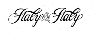 ITALY & ITALY trademark