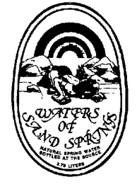 WATERS OF SAND SPRINGS NATURAL SPRING WATER BOTTLED AT THE SOURCE