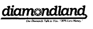 DIAMONDLAND OUR DIAMONDS TALK TO YOU..."30% LESS MONEY."