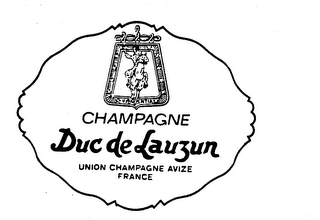 DUC DE LAUZUN CHAMPAGNE UNION CHAMPAGNE AVIZE FRANCE