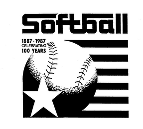 SOFTBALL 1887-1987 CELEBRATING 100 YEARS