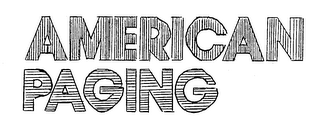 AMERICAN PAGING trademark