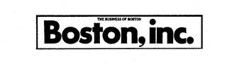 BOSTON, INC. THE BUSINESS OF BOSTON trademark