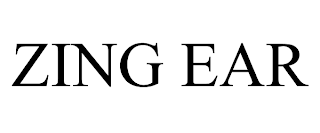 ZING EAR trademark