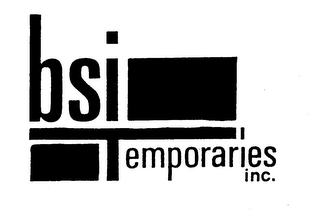 BSI TEMPORARIES INC. trademark