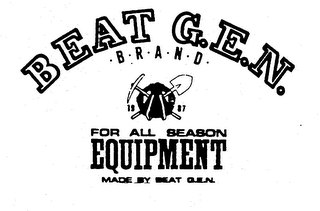 BEAT G.E.N. -B-R-A-N-D- 1987 FOR ALL SEAON EQUIPMENT MADE BY BEAT G.E.N.