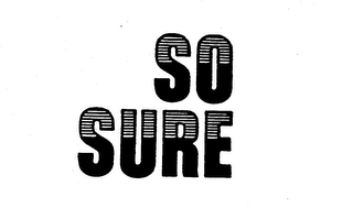 SO SURE trademark