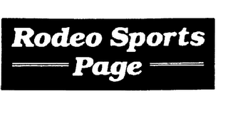 RODEO SPORTS PAGE trademark