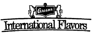 GREEN'S INTERNATIONAL FLAVORS trademark