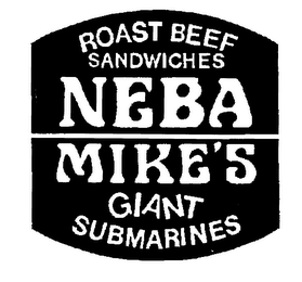 ROAST BEEF SANDWICHES NEBA MIKE'S GIANT SUBMARINES