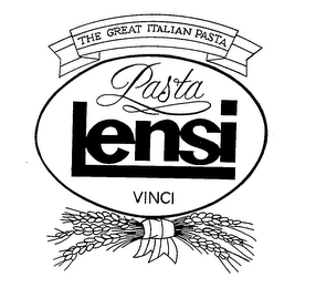 PASTA LENSI VINCI THE GREAT ITALIAN PAST