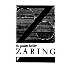 ZARING THE QUALITY BUILDER Z trademark