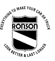 EVERYTHING TO MAKE YOUR CAR OR TRUCK LOOK BETTER & LAST LONGER RONSON