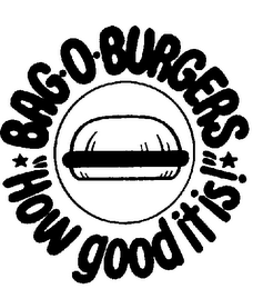 BAG-O-BURGERS "HOW GOOD IT IS!"