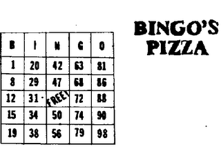 BINGO'S PIZZA trademark