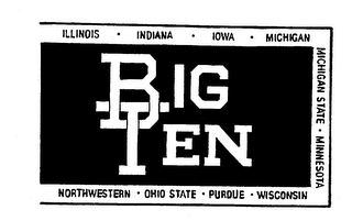 BIG TEN ILLINOIS INDIANA IOWA MICHIGAN MICHIGAN STATE MINNESOTA NORTHWESTERN OHIO STATE PURDUE WISCONSIN