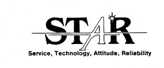 STAR SERVICE, TECHNOLOGY, ATTITUDE, RELIABILITY trademark