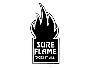 SURE FLAME DOES IT ALL trademark