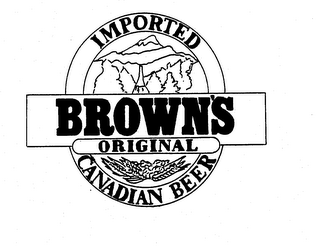 BROWN'S IMPORTED ORIGINAL CANADIAN BEER trademark